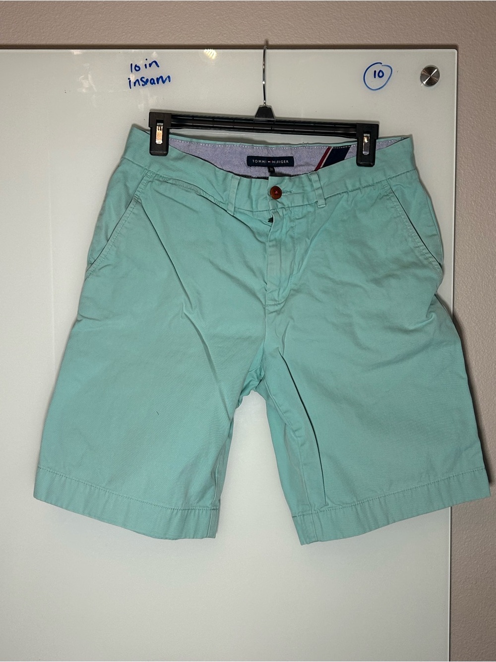 Tommy Hilfiger Men’s Mint Chino Flat-Front Shorts